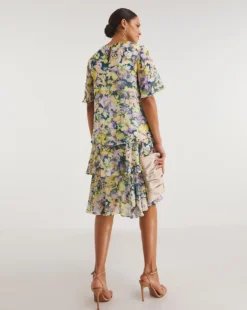 Joanna Hope Printed Tiered Dress| Multi Print -MONSON Clothing Shop y01ow479742w