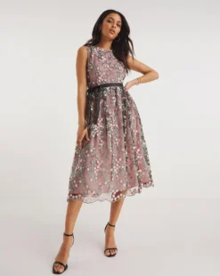 Joanna Hope Floral Mesh Prom Dress| Blush 6 Joanna Hope Floral Mesh Prom Dress| Blush -MONSON Clothing Shop y01ow496708w