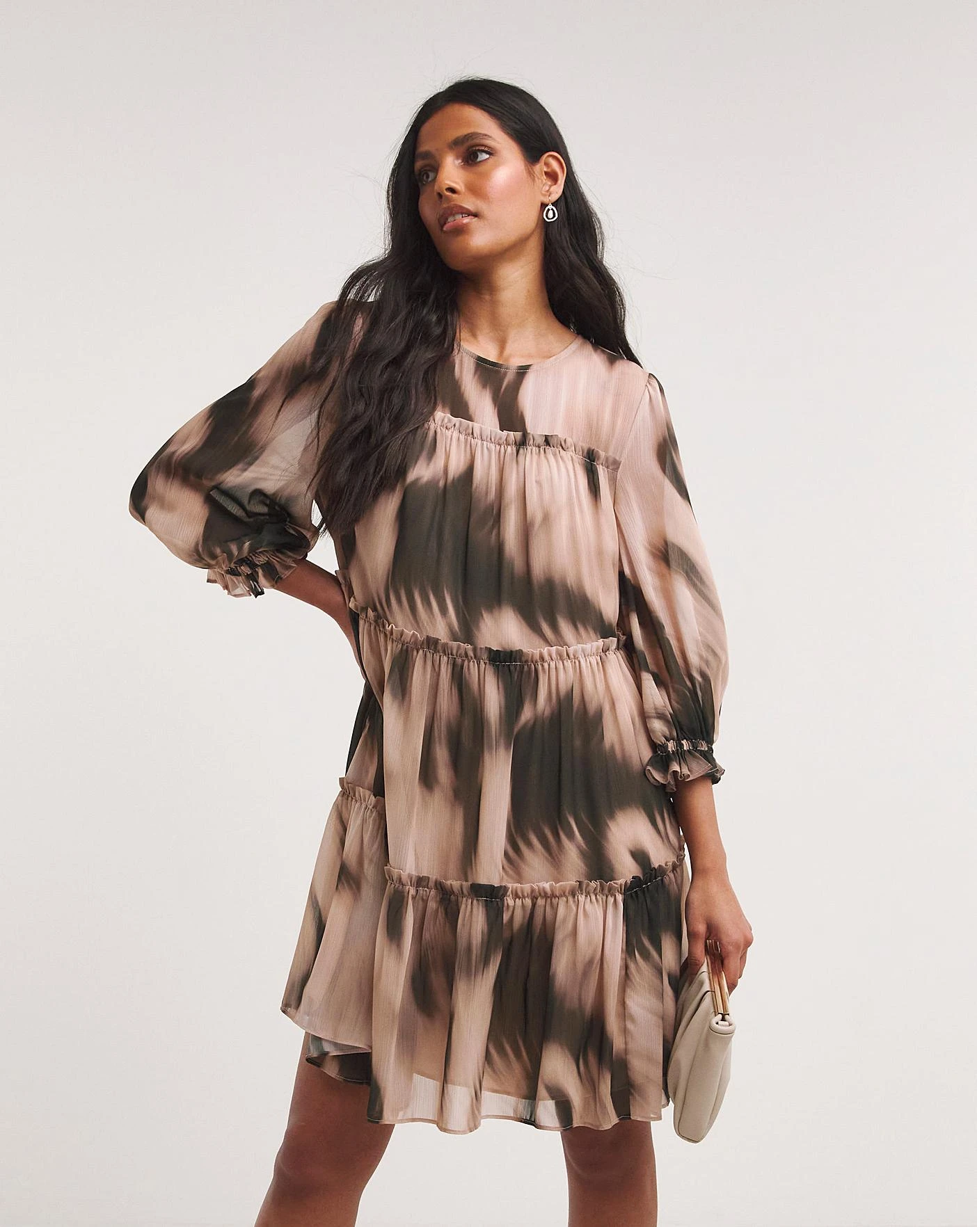 Joanna Hope Tiered Swing Dress 1 Joanna Hope Tiered Swing Dress