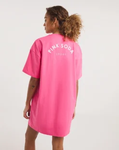 Pink Soda T-Dress| Pink -MONSON Clothing Shop y01ps139735w