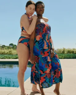 Midi Beach Dress| Tropical Print -MONSON Clothing Shop y01qs107752a