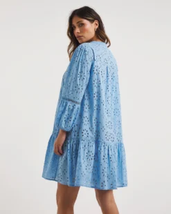 Anise Ladder Detail Mini Beach Dress| Blue -MONSON Clothing Shop y01qs970748w