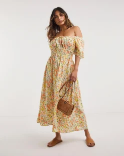 Anise Square Neck Maxi Beach Dress| Floral Print -MONSON Clothing Shop y01qs971746w