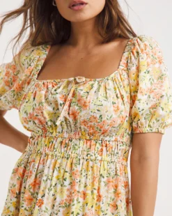 Anise Square Neck Maxi Beach Dress| Floral Print -MONSON Clothing Shop y01qs971747w
