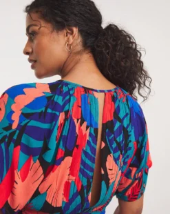 JD Williams Maxi Beach Dress| Tropical Print -MONSON Clothing Shop y01qt033727w