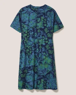 White Stuff Tammy Cotton Jersey Dress| Navy Multi -MONSON Clothing Shop y01tw202672s