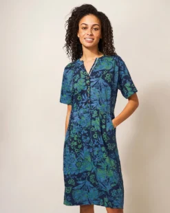 White Stuff Tammy Cotton Jersey Dress| Navy Multi