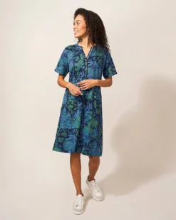 White Stuff Tammy Cotton Jersey Dress| Navy Multi -MONSON Clothing Shop y01tw202677s