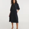 French Connection Elkie Twill Dress| Blue