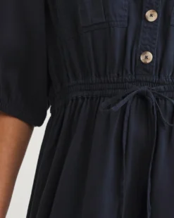 French Connection Elkie Twill Dress| Blue -MONSON Clothing Shop y01ux422743w