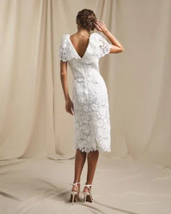 Joanna Hope Ivory 3D Lace Midi Dress| Ivory 9 Joanna Hope Ivory 3D Lace Midi Dress| Ivory -MONSON Clothing Shop y01wi595502w