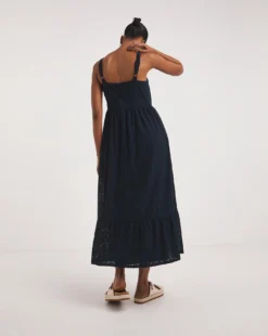 Jersey Broderie Tiered Cami Dress| Navy -MONSON Clothing Shop y01wm255733w
