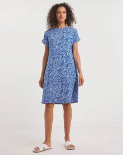Great Value Soft Touch Sleeveless Swing Dress| Blue