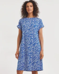 Great Value Soft Touch Sleeveless Swing Dress| Blue -MONSON Clothing Shop y01wm349739w