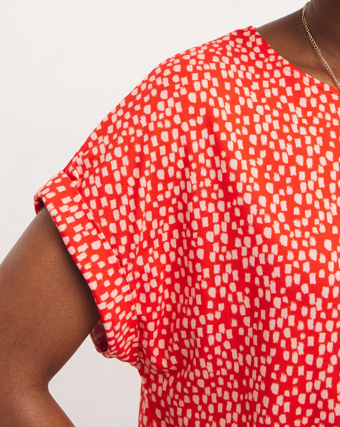 Great Value Soft Touch Swing Dress| Red Print 4 Great Value Soft Touch Swing Dress| Red Print - Image 4