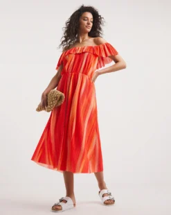 Summer Plisse Bardot Sun Dress| Tie Dye -MONSON Clothing Shop y01wm519746w