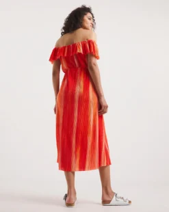 Summer Plisse Bardot Sun Dress| Tie Dye -MONSON Clothing Shop y01wm519748w