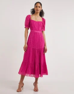 Whistles Flower Charm Print Dress| Pink Multi-coloured