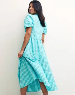 Nobody's Child Starlight Gingham Midi Dress| Blue 5 Nobody's Child Starlight Gingham Midi Dress| Blue -MONSON Clothing Shop y01xt830504c