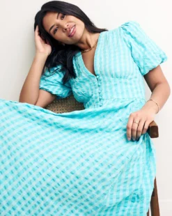 Nobody's Child Starlight Gingham Midi Dress| Blue 7 Nobody's Child Starlight Gingham Midi Dress| Blue -MONSON Clothing Shop y01xt830507c