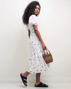 Nobody's Child Tallulah Organic Cotton Midi Dress| White -MONSON Clothing Shop y01xt837506c