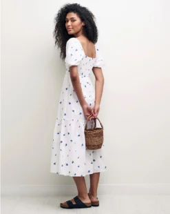 Nobody's Child Tallulah Organic Cotton Midi Dress| White -MONSON Clothing Shop y01xt837507c
