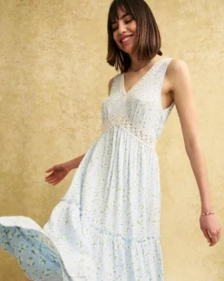 Nobody's Child Stephe Monika Ditsy Print Sun Dress| Blue -MONSON Clothing Shop y01xt838503c