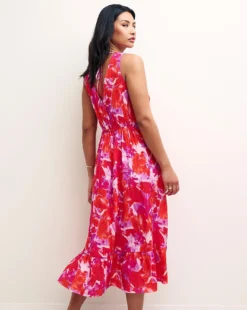 Nobody's Child Amy Abstract Print Midi Dress| Red 7 Nobody's Child Amy Abstract Print Midi Dress| Red -MONSON Clothing Shop y01xt842500c