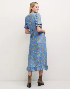 Nobody's Child Deliah Fruit Print Dress| Blue -MONSON Clothing Shop y01xt860508s