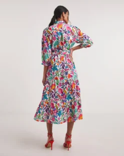 Raishma Studio Floral Print Shirt Midi Dress| Ivory/Multi-coloured 7 Raishma Studio Floral Print Shirt Midi Dress| Ivory/Multi-coloured -MONSON Clothing Shop y01xt891727w