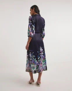 Raishma Studio Floral Print Tie-Front Midi Dress| Navy 7 Raishma Studio Floral Print Tie-Front Midi Dress| Navy -MONSON Clothing Shop y01xt912728w