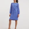 French Connection Addinalla Balloon Sleeve Dress| Blue