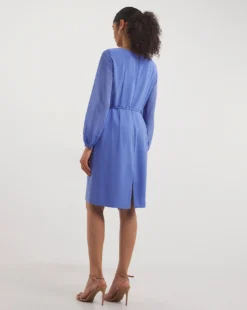 French Connection Addinalla Balloon Sleeve Dress| Blue -MONSON Clothing Shop y01yu437748w