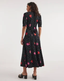 Joe Browns Vintage Valerie Floral Spot Jersey Midi Dress| Black Multi 7 Joe Browns Vintage Valerie Floral Spot Jersey Midi Dress| Black Multi -MONSON Clothing Shop y01zy224735w