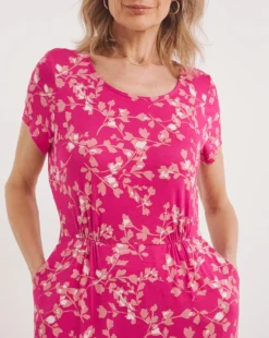 Julipa Jersey Shift Dress| Pink Print -MONSON Clothing Shop y07eg431736w