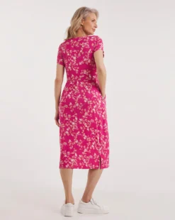 Julipa Jersey Shift Dress| Pink Print -MONSON Clothing Shop y07eg431737w