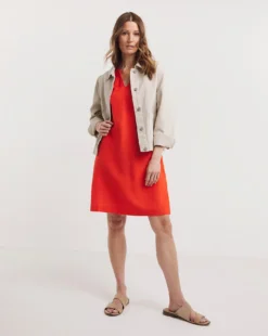 Julipa Linen Shift Dress| Red 7 Julipa Linen Shift Dress| Red -MONSON Clothing Shop y07eg542750w