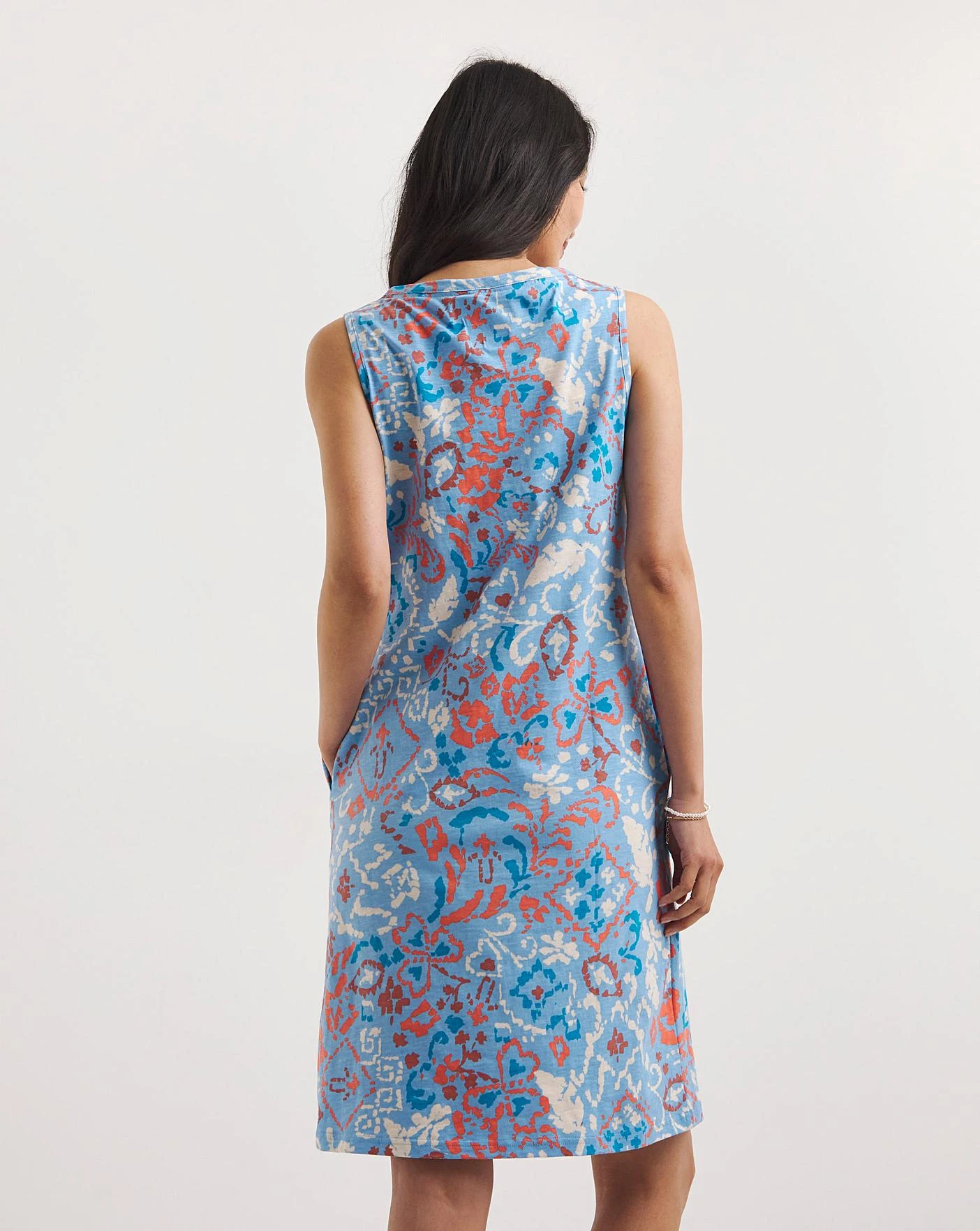 Julipa Jersey Shift Dress| Blue Print 3 Julipa Jersey Shift Dress| Blue Print - Image 3