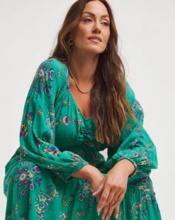 Joe Browns Pop Of Bright Crinkle Dress| Turquoise Multi-coloured -MONSON Clothing Shop z01ua230705w